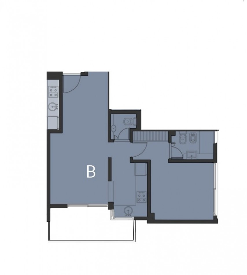 Y3B A estrenar Almagro V Crespo 2 ambientes suite 55 m2 Frente esquina, balcon y toilette. M luminoso. emprendimiento categoria y amenities. Entrega innmediata