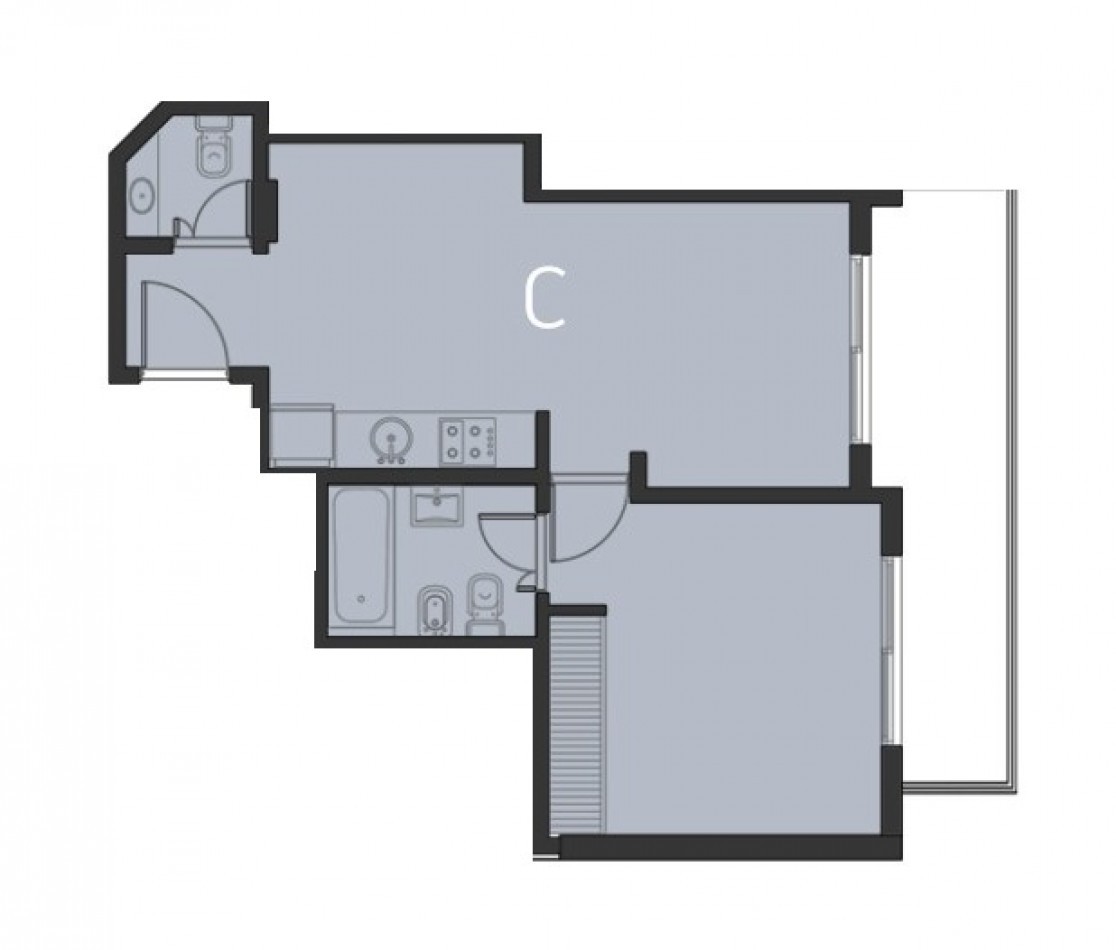 Y1C A estrenar Almagro V Crespo 2 ambientes suite 53 m2 Frente, balcon y toilette. M luminoso en esquina. emprendimiento categoria y amenities. Entrega innmediata
