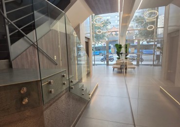 Almagro a Estrenar venta 2 ambientes 47 m2 contrafrente amplio estar cocina separada baño completo muy luminoso balcon amenities